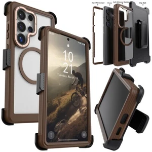 Funda magnética de alta resistencia para Samsung S24 FE S24+ S24 Ultra 5G/clip para cinturón - Imagen 1 de 43