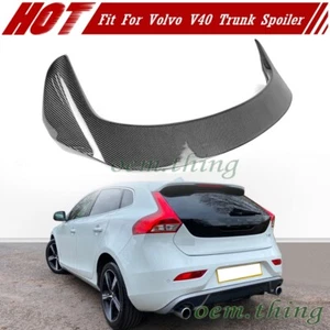 Carbon Fiber Fit For Volvo V40 Hatchback D Type Rear Roof Spoiler 2019 - Picture 1 of 4