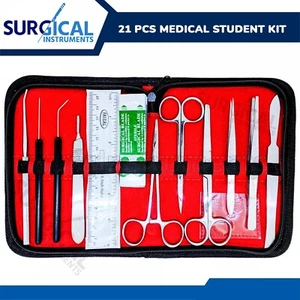 21 Pcs Medical Student Anatomy Dissection Kit Surgical Instruments German Grade - Picture 1 of 3