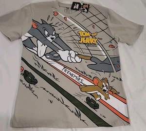 Tom & Jerry x Southpole Frenemies Graphic T-Shirt Cartoon Tan/Beige M (10-12)  - Picture 1 of 11