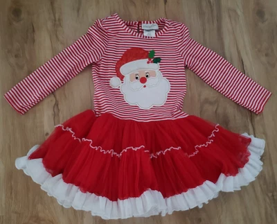  Emily Rose Rojo Rayas Papá Noel Vacaciones Navidad Tutú Vestido Talla 4 Foto 1 de 4
