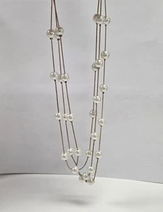 Kunstperlen Halskette 15" Lagenlook - Bild 1 von 4