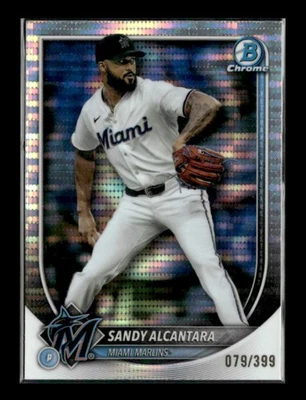 Sandy Alcantara 2025 Topps Bowman Chrome Baseball Pulsar 079/399 - Image 1 of 2