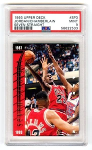 MICHAEL JORDAN&CHAMBERLAIN~1993 UPPER DECK 7 SCORING TITLES PSA-9 MINT CARD #SP3 - Picture 1 of 2
