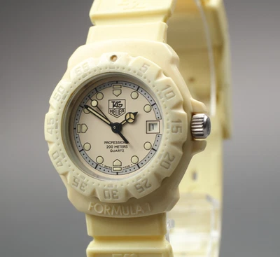 Vintage TAG HEUER Formula 1 361.508 Cream 28mm Quartz Women's Watch From Japan - image 1 of 4
