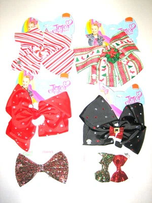 Лот из 6 рождественских заколок Claire's Let It Glow бант разнообразие праздник - Изображение 1 из 4