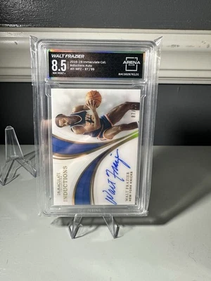 2018-19 Panini Immaculate Collection Walt Frazier #II-WFZ Inductions Auto /99 - Image 1 of 3