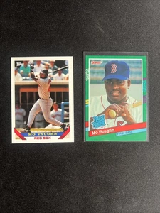 Mo Vaughn 2 Card MLB Baseball Trading Card Lot Rated Rookie RC Boston Red Sox - Picture 1 of 6