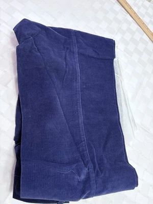 Women's New Classic Fit 5 Pocket Style  Soft Corduroy Pants  Size 14 Petite Blue - Image 1 of 4