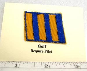 Vintage Maritime Signal Flag G Golf Require Pilot Patch Nautical - Picture 1 of 2