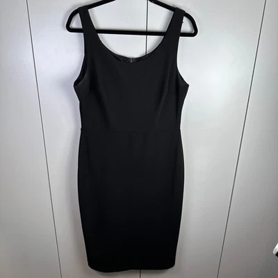 Vestido justo Betsey Johnson feminino 10 preto com zíper nas costas atemporal esposa máfia glam - Imagem 1 de 4