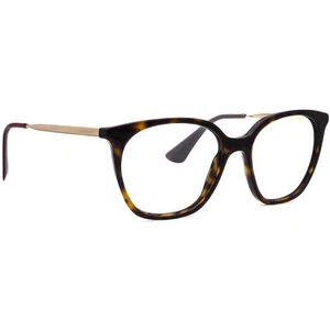 Prada Eyeglasses VPR 11T 2AO-1O1 Dark Havana/Pale Gold Frame Italy 53[]17 140 - Picture 1 of 6