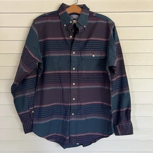 Vintage Pendleton Lobo Striped Wool Shirt Button Up Men's Size M Medium - Picture 1 of 8