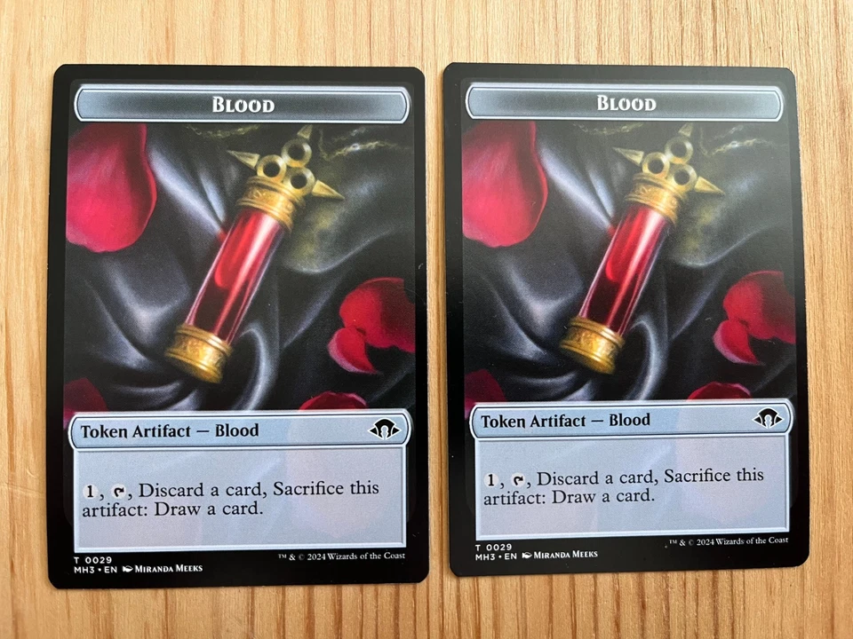 MTG Magic 2x Blood TOKEN (Modern Horizons 3) M/NM Eng - Bild 1 von 1