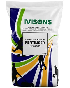 Ivisons Lawn Fertiliser 6-5-10+6% Iron Lawn Tonic Feed Green Lawn Spring Autumn