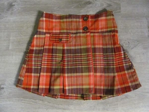 Gap Kids Size 12 Pleated Mulitcolor Plaid Skirt with Shorts Underneath Excellent - Picture 1 of 3