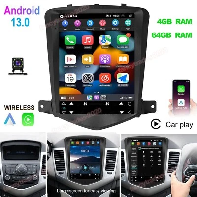 Car GPS Apple Carplay Radio For Chevy Cruze 2009-2015 Android 13 Stereo + Camera - Image 1 of 4