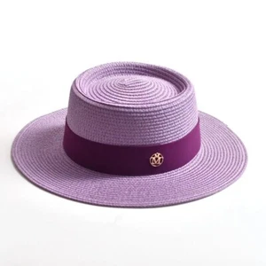 Neu Sommer Stroh Sonnenhüte Frauen Damen Mode flache Krempe Band Reise Strand Mütze - Bild 1 von 33