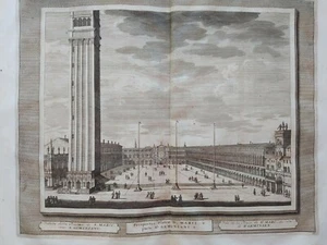 1722 Graevius Peter Van der Aa Venezia Veduta della Piazza di S. Marco Geminiano - Picture 1 of 3