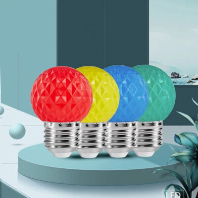 5x 110V 220V Multicolor LED Globe Light Bulbs B22 E27 Pink White Orange Purple - Image 1 of 4