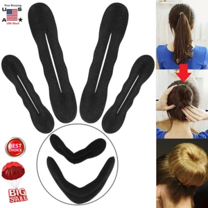 4 PACK Hair Donut Bun Maker Magic Styling French Chignon Ballet Sock Updo Tool - Picture 1 of 12