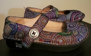 ALEGRIA PAL-387 PALOMA Women’s Shoes Size 39 BULLSEYE PATTERN Multi-color EUC - Picture 1 of 6