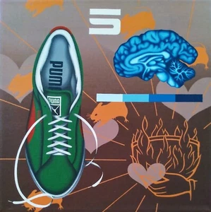 Original Painting on Canvas; "#5 (Count Down Series)" - Picture 1 of 4
