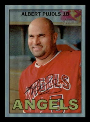 2016 Topps Heritage Chrome Refractor (1:43) #481 Albert Pujols Angels 307/567 - Image 1 of 2