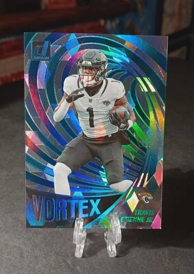 2023 Donruss Football Travis Etienne JR. /50 Vortex Cubic #VOR-15  Jacksonville  - Image 1 of 2