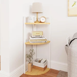 3-Tier Desktop Bookshelf, Corner Shelf, Multipurpose Corner Display Rack Industr - Picture 1 of 9