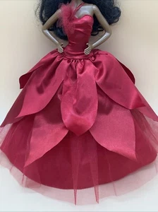 Barbie Signature Holiday Doll Dress 2022 Red Gown To Fit Model Muse Body EUC - Picture 1 of 16
