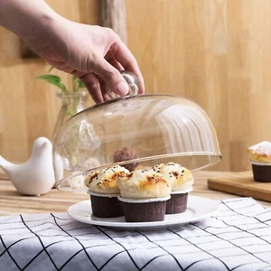 9Inch Clear Round Glass Cloche Dome Cake/ Dessert Display Cover with Knob Handle - Picture 1 of 7