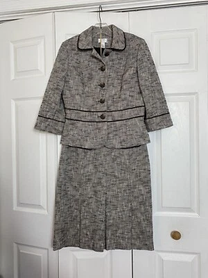 Traje Falda Ann Taylor Loft Marrón Tweed TALLAS MIXTAS Chaqueta 8P Falda 6 Para Mujer’s Foto 1 de 4