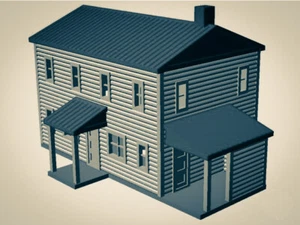 "The Outdoor Series" - Cabin #3 - Camping - Modeled in Color TT Scale 1:120 3D - Picture 1 of 12