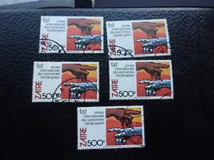 ZAIRE (Kongo) - grüne Briefmarke / Briefmarke Nr. 1057 x5 Obl (A74) - Bild 1 von 1