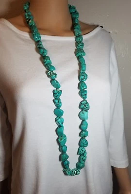 CHICO'S "FALISHA" XL TURQUOISE Necklace -$69- NWT! Ask About Matching Bracelet  - Image 1 of 4