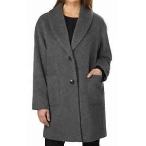 NWT Womens Size Small Derek Lam 10 Crosby Textured Wool Blend Peacoat - Picture 1 of 5