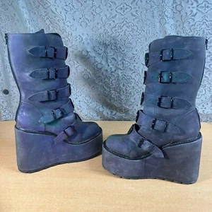 YRU Alien Reflective Iridescent Platforms Festival Club Rave Halloween Size 11 M - Picture 1 of 7