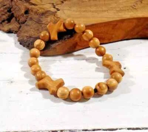 Tau cross bracelet in olive wood Dadò 08S3BR - Picture 1 of 13