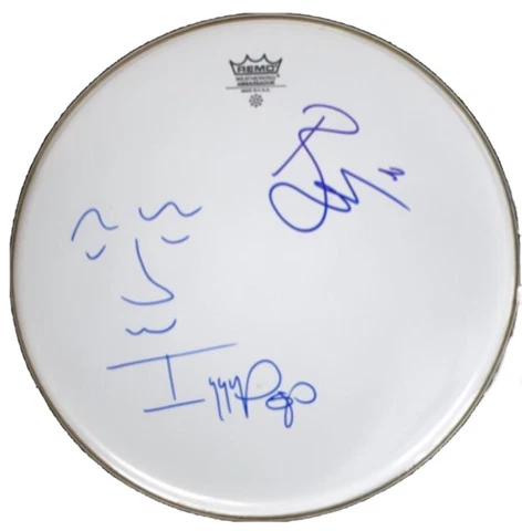 David Bowie Signed Drum David Bowie Autographed Drumhead Iggy Pop Signed Ziggy Cover