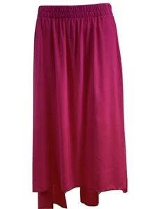 Falda Elástica AUGUST SILK Talla M Muy Berry Rayón Cintura Completa. Dobladillo alto bajo. Nuevo con etiquetas - Imagen 1 de 10