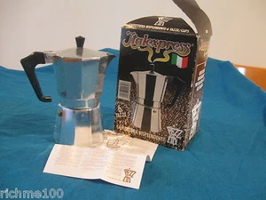 Cafetera de aluminio vintage PezzEtti Italexpress 6 tazas en muy buena condición - Imagen 1 de 8