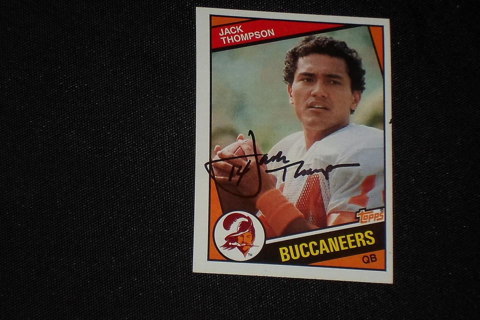JACK THOMPSON 1984 TOPPS SIGNED AUTOGRAPHED CARD #372 BUCCANEERS RARE! - Image 1 of 1