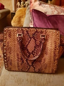 Michael Kors Luxus Shopper Ledertasche Python Schlangenprägung Selma Gross - Bild 1 von 9