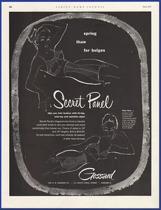 Sujetador lencería vintage 1953 GOSSARD estilo faja para mujer moda anuncio estampado efímero - Imagen 1 de 1