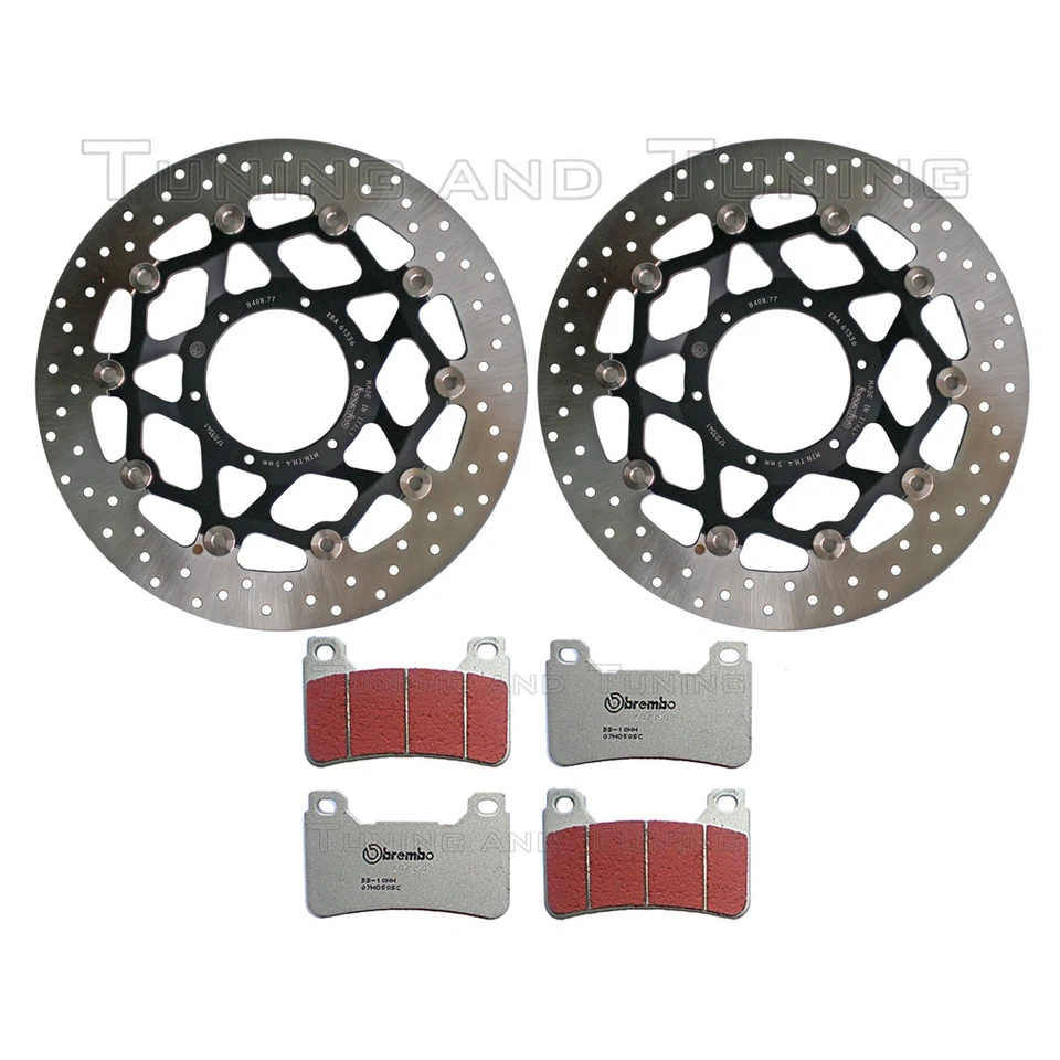 DISCOS DE FRENO + PASTILLAS SC DELANTERO BREMBO PARA HONDA CBR 1000 RR 2006 2007 - Imagen 1 de 1