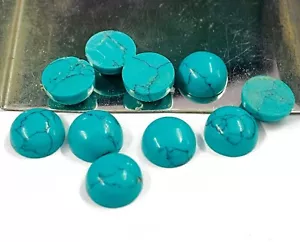 Calibrated Synthetic Turquoise Round Cabochon 6mm -10mm Loose Polished Gemstone - Picture 1 of 6