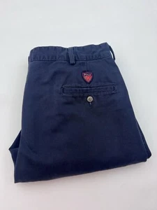Polo Ralph Lauren Pants Mens 32x28.5 Blue Classic Golf Pleated Vintage USA - Picture 1 of 15
