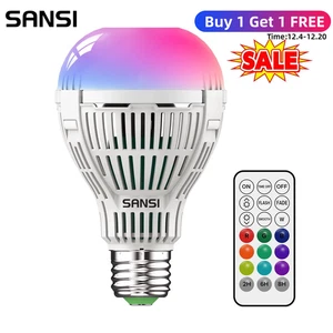 120W Equiva RGB LED Light Bulb Smart Color Changing Dimmable A21 E26 18W Remote - Picture 1 of 14