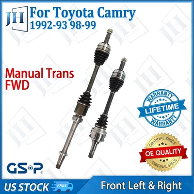 OE Front Pair CV Axle Shaft For 1992-93 98-99 Toyota Camry Solara V6 FWD Manual - Image 1 of 4